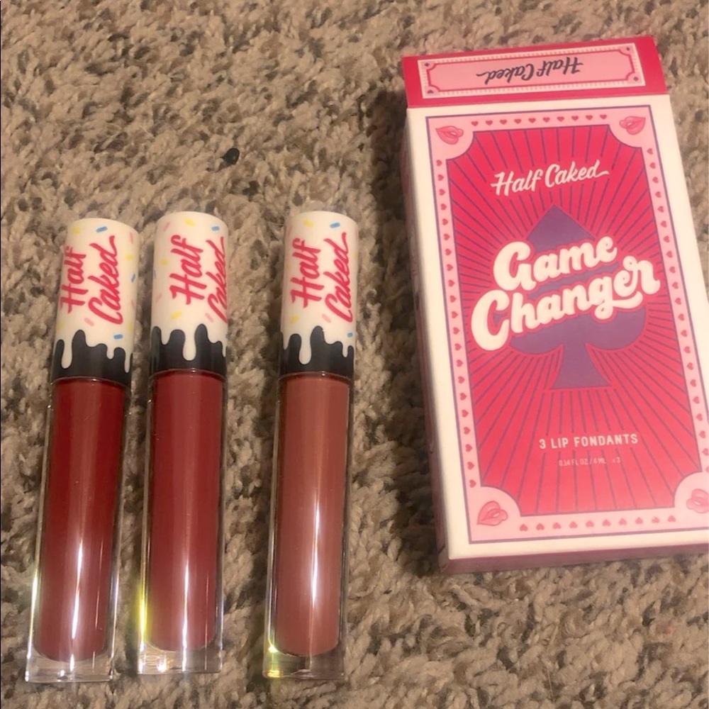 New 3pk Half Caked Lipgloss
